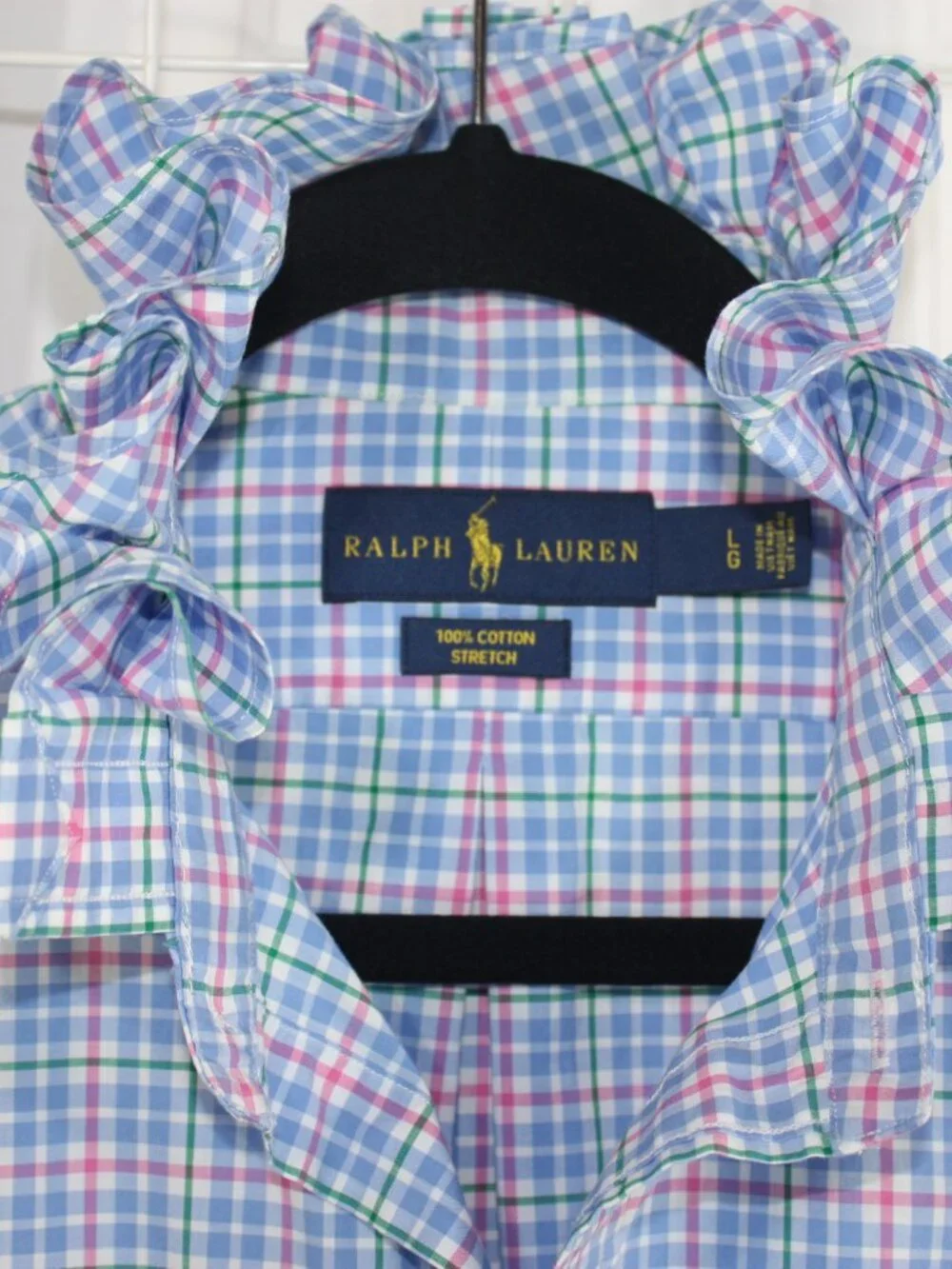 Custom Ralph Lauren Ruffle Collar Shirt – One-of-a-Kind - Picture 4 of 9
